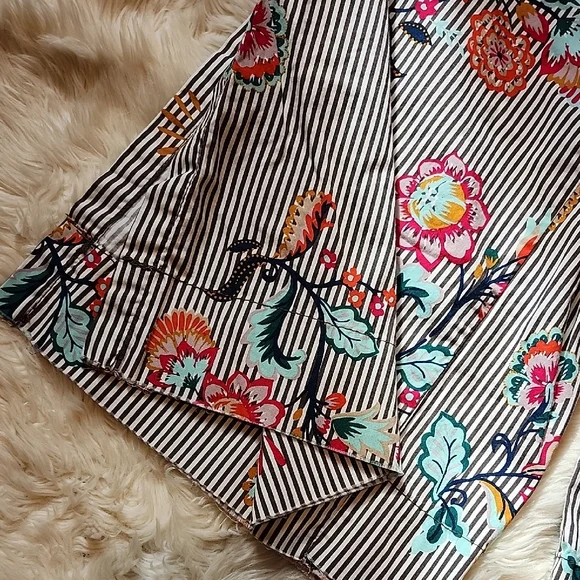 Democracy Multicolor Floral Striped Pants - Picture 2 of 6